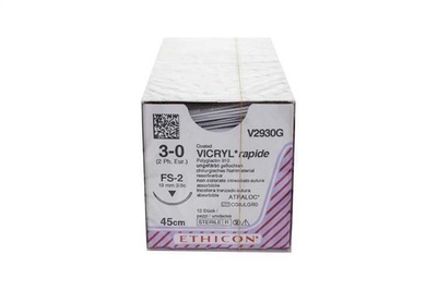 Vicryl Violet Resorbable 3.0 16Mm 3/8 75Cm 36pcs