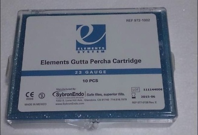 23Ga Gutta Percha Cartridge (Medium Body) Pk/